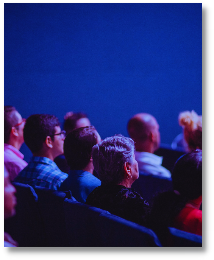 an audience at a life coaching event